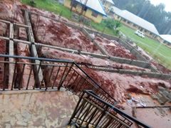 Foundation of the new Admin block with classrooms and Labs