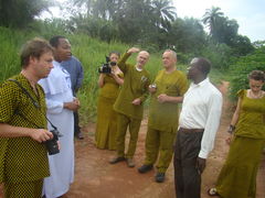The visitors in the village visiting  the Abadaba see